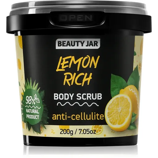 Beauty Jar Lemon Rich telový peeling proti celulitíde 200 g