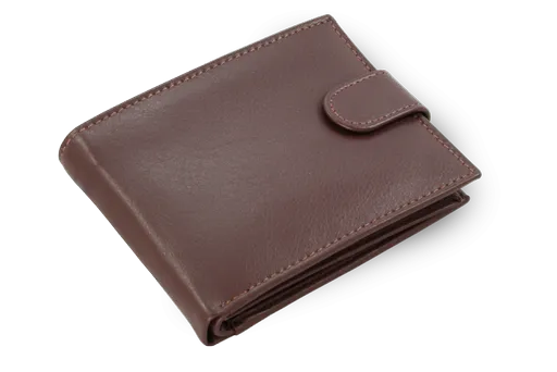 Tmavo hnedá pánska kožená peňaženka so zápinkou 513-1904-47