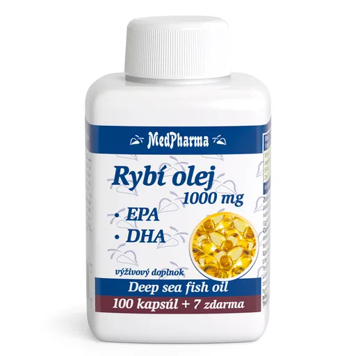 MedPharma Rybí olej 1000 mg+EPA+DHA tabliet 107
