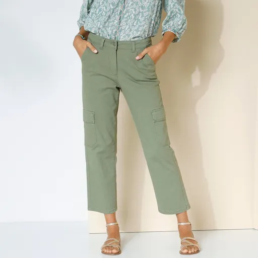 7/8 cargo nohavice z plátna