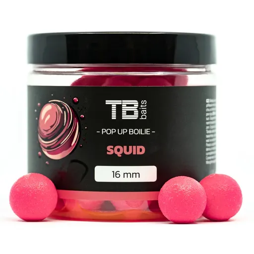 Tb baits plávajúce boilie pop-up squid + nhdc 65 g-12 mm