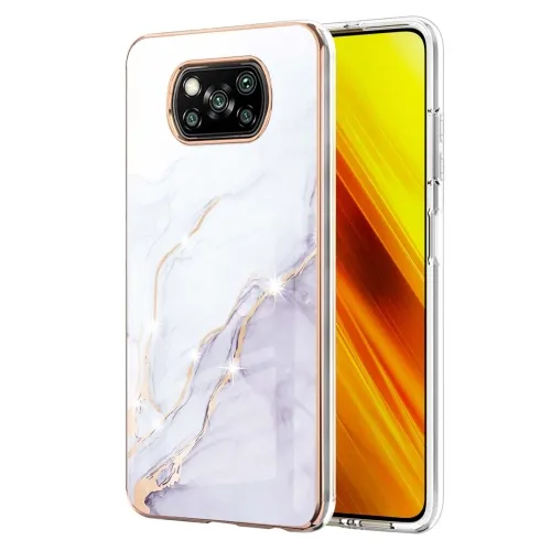 IMD MARBLE Ochranný kryt Xiaomi Poco X3 NFC / X3 Pro WHITE