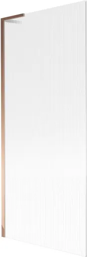 MEXEN/S - Next L vaňová zástena FIX 80 x 150, prúžky, ružové zlato 895-080-000-03-09-60