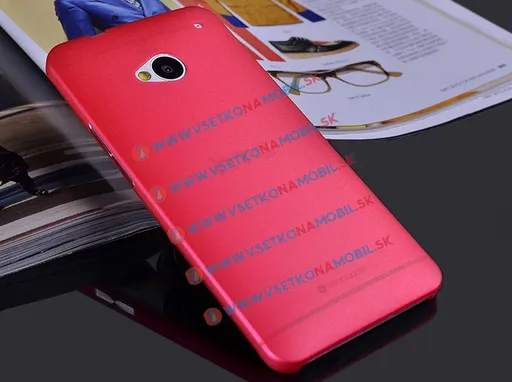 Ultratenký plastový kryt HTC One M7 červený