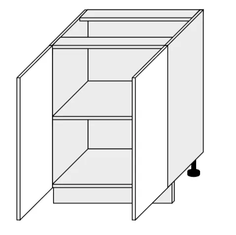 ArtExt Kuchynská skrinka spodná, D11/60 Amaro Farba korpusu: Grey