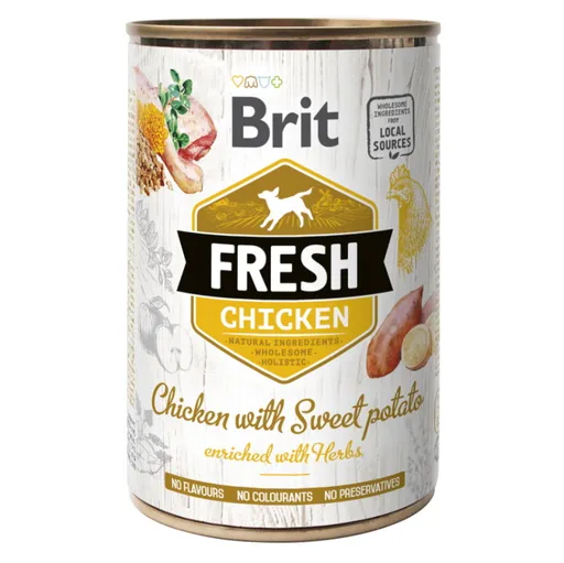 BRIT Fresh Chicken with Sweet Potato konzerva pre psov 400 g