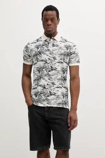 Polo tričko s prímesou ľanu Tommy Hilfiger