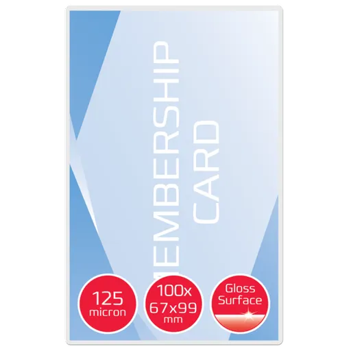 GBC Laminovacie vrecká na menovky 67x99mm 125Mic clear 100pcs