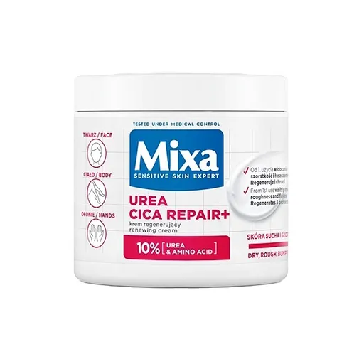 MIXA Telový krém Urea Cica Repair+ 400 ml