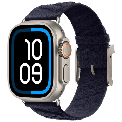 TWILL BAND Nylonový remienok pre Apple Watch 44 / 45 / 46 / 49mm tmavomodrý