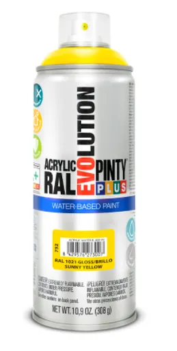 PINTY PLUS EVOLUTION - Farba v spreji na vodnej báze RAL 9010 - biela 400 ml