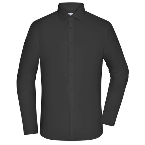 James & Nicholson (Daiber) Pánska košeľa s dlhým rukávom JN1372 - Čierna | 2XL