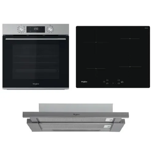 Whirlpool rúra OMK58CU1SX + indukčná varná doska WSQ7360NE + odsávač pár AKR7491IX SETWH23