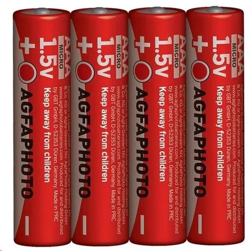 AgfaPhoto zinková batéria AAA, shrink 4ks