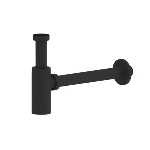 Umývadlový sifón SAT Project 5/4 DN32 čierna mat plast SATSIFMPLB