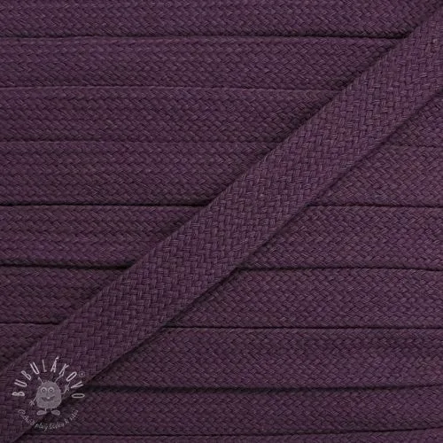 Bavlnená šnúra plochá 13 mm violet
