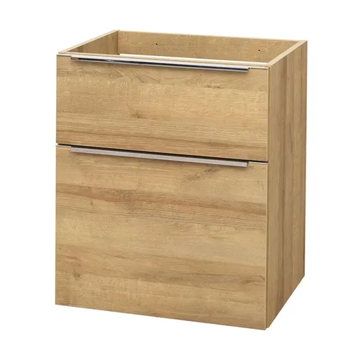 Mereo Mailo, kúpeľňová skrinka 61 cm, dub Riviera, chróm madlo CN520S