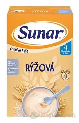 SUNAR Cereálna kaša RYŽOVÁ 4m+ 210 g