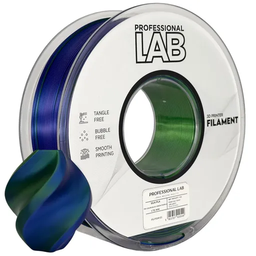 Silk PLA Tri Color blue green purple | Prof. Lab