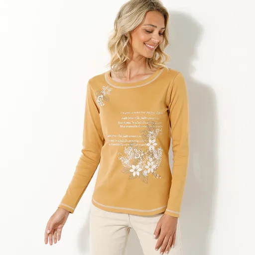 Tričko s potlačou a dlhými rukávmi