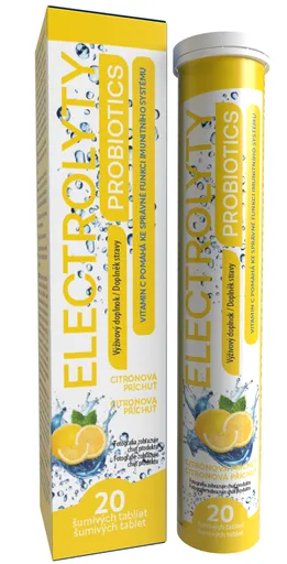 ELECTROLYTY PROBIOTICS Citrón šumivé tablety 20tbl