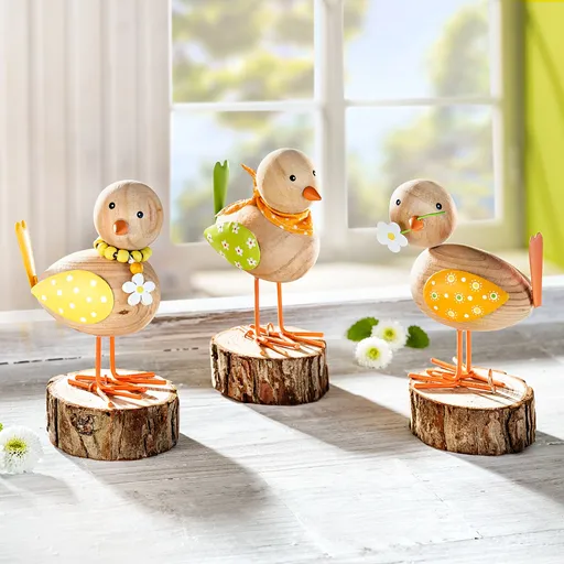 Weltbild Dekorační figurky Jarní ptáčci, sada 3 ks