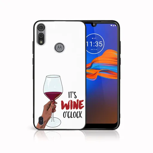MY ART Silikónový kryt Motorola Moto E6s WINE (006)