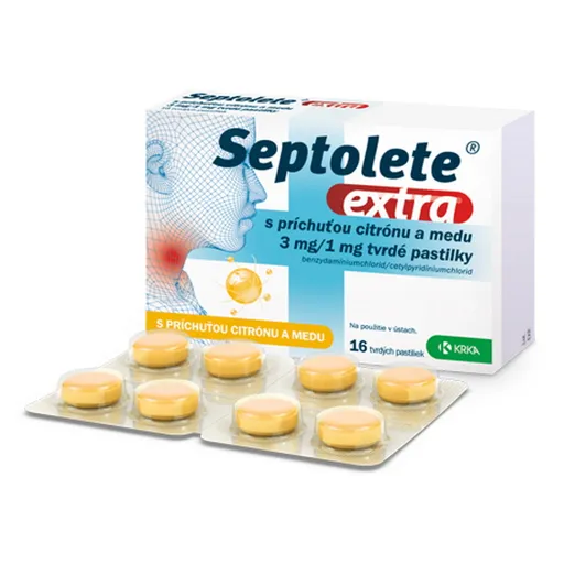 SEPTOLETE Extra citrón a med 3 mg/1 mg 16 pastiliek