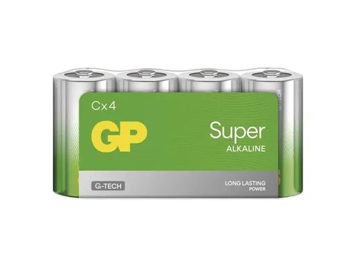 Batéria C (R14) alkalická GP Super 4ks / shrink