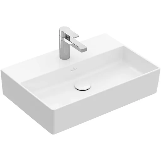 Villeroy & Boch Memento 2.0 umyvadlo 600x420 mm, s přepadem, otvor pro baterii, ceramicplus, alpská bílá 4A226GR1