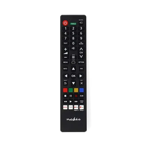 Nedis TVRC45PASHBK - Náhradný Diaľkový Ovládač | Panasonic / Sharp TV | Predprogramovaný | Čierna
