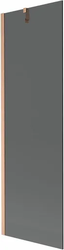 MEXEN/S - Next vaňová zástena FIX 60 x 150, grafit, meď kartáčovaná 895-060-000-00-40-65