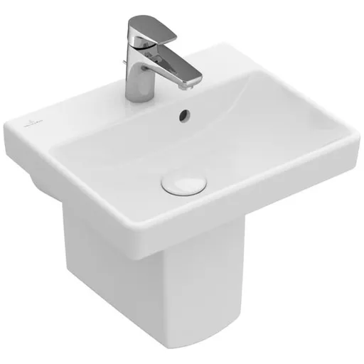 Villeroy & Boch Avento umývadlo 450 x 370 x 180 mm, biela alpin ceramicplus, s prepadom, neleštené 735845R1