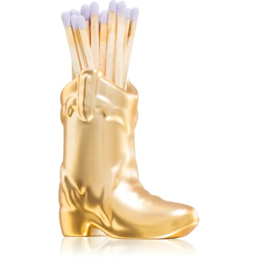 Paddywax Cowboy Boot Match Holder zápalky Gold Metallic 25 g