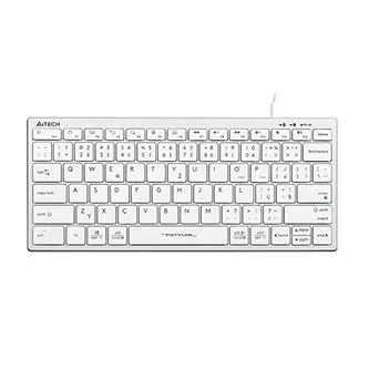 A4Tech FX51, Klávesnice CZ, bez numeriky, nízkoprofilová typ drátová (USB), bílá