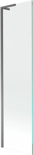 MEXEN/S - Next L vaňová zástena FIX 60 x 150, transparent, grafit metal 895-060-000-03-00-95
