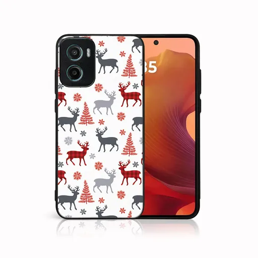 MY ART Kryt s vianočným dizajnom Motorola Moto G05 / Moto E15 DEER (068)