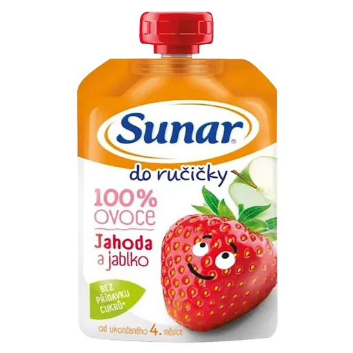 SUNAR Do ručičky ovocné vrecko jahoda 4m+ 100 g