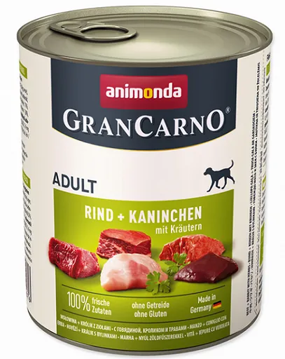 Animonda Gran Carno Adult hovädzie králik bylinky 6 x 800 g