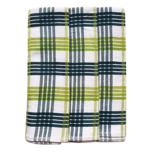 Polášek Károvaná utierka Egypt – 3 ks - č. 82 | Zelená / biela