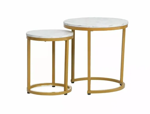 Signal Konferenčný stolík HOLA | zlatá, biela