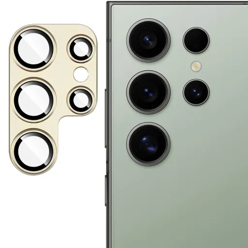 IMAK METAL PREMIUM COVER Ochrana fotoaparátu Samsung Galaxy S24 Ultra 5G GOLD