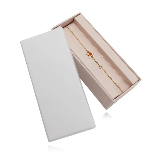 Darčeková krabička na náramok – ružová s nápisom "for You"