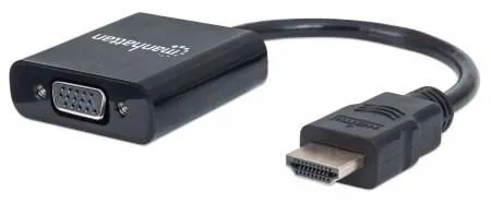 MANHATTAN prevodník z HDMI na VGA (HDMI Male to VGA Female, black, Polybag)