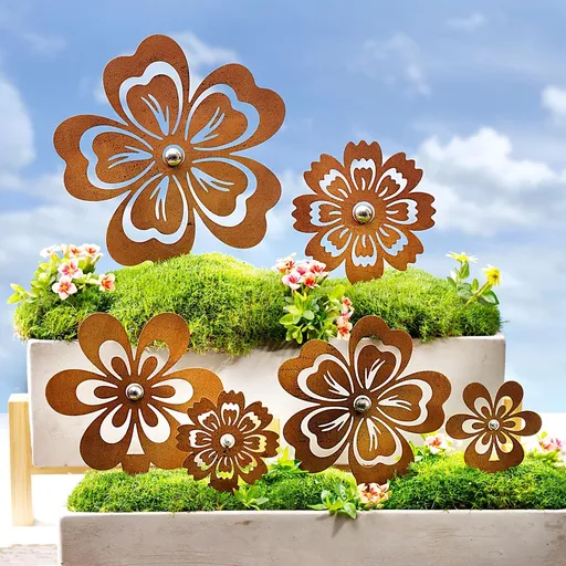 Weltbild Zahradní zápichy Květy, sada 6 ks