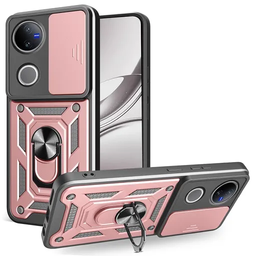 RING CAMERA Kryt s držiakom pre Vivo V50 5G ružový