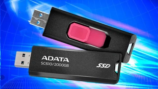 ADATA Externý SSD 500GB SC610, USB-A 3.2, čierna