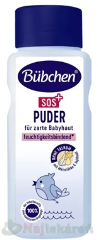 BUBCHEN SOS+ PÚDER proti začervenaniu s kukuričným škrobom a jojobovým olejom 80g