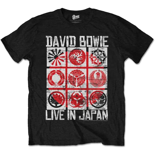 David Bowie tričko Live in Japan Čierna XXL