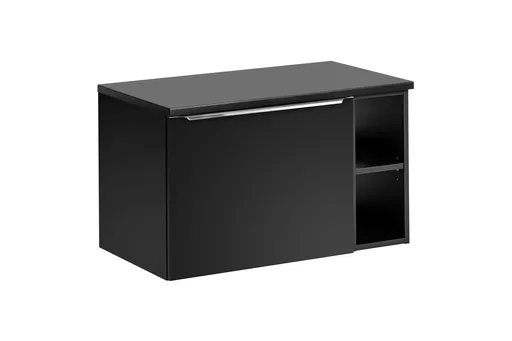 ArtCom Kúpeľňová skrinka s doskou SANTA FE Black D80/2 | 80 cm